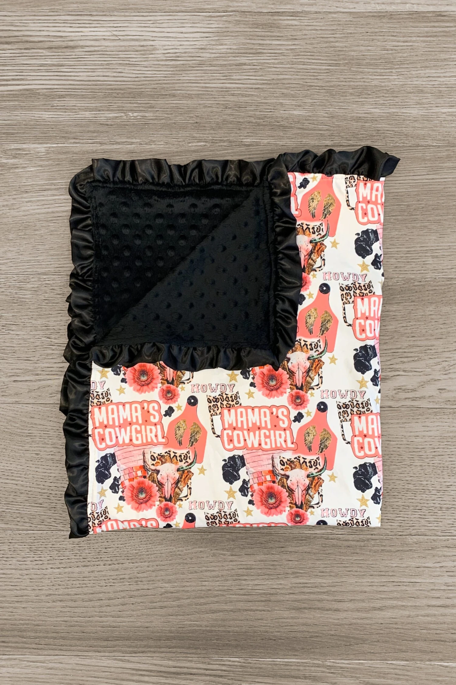 "Mama's Cowgirl" Minky Blanket 3 "Mama's Cowgirl" Minky Blanket