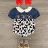 Chambray Cow Onesie -Children's boutique clothing IMG 5062 Edit