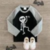 Friendly Skeleton Waffle Knit Top -Children's boutique clothing IMG 5129 Edit 2