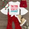 "Tis The Season To Be Jolly" Sequin Bell Bottom Set -Children's boutique clothing IMG 5259 Edit