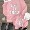 Mom & Me - "Let It Snow" Pink Chenille Patch Top -Children's boutique clothing IMG 5352 Edit