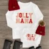 Mom & Me - "Jolly Mama & Mini" Chenille Patch Top