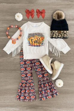 "Wild About Fall" Cheetah Bell Bottom Set