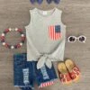 American Flag Pocket Tie Top Denim Short Set -Children's boutique clothing IMG 5521 Edit