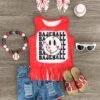 "Baseball" Fringe & Sequin Denim Short Set -Children's boutique clothing IMG 5558 Edit