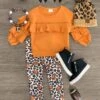 Orange Ruffle Cheetah Football Legging Set 1 Orange Ruffle Cheetah Football Legging Set -Children's boutique clothing IMG 5564 Edit