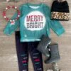 "Merry & Bright" Green Legging Set -Children's boutique clothing IMG 5580 Edit 56566f4c 3ea0 4ff6 831d 8122ea55ea13