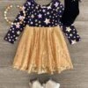 Gold Sequin Star Dress -Children's boutique clothing IMG 5983 Edit 94d34a34 946e 42b2 8435 2608d002daf2