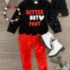 "Better Not Pout" Red Metallic Legging Set -Children's boutique clothing IMG 6032 Edit 82d8ff1d ce8f 4105 89fe 315434e9961e