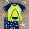 Blue & Green Shark Swim Set -Children's boutique clothing IMG 6102 Edit
