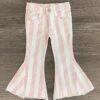 Striped Denim Flare Jeans 2 Striped Denim Flare Jeans -Children's boutique clothing IMG 6231 Edit