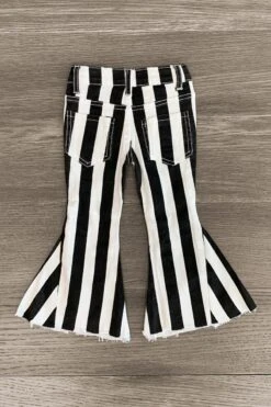 Striped Denim Flare Jeans -Children's boutique clothing IMG 6236 Edit