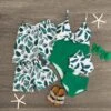 Green Tropical Family Swimsuits -Children's boutique clothing IMG 6351 Edit