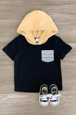 Black & Tan Hooded T-Shirt