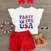 "Party In The USA" Suede Short Set 2 "Party In The USA" Suede Short Set -Children's boutique clothing IMG 6497 Edit
