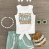 "Sassy Little Thing" White & Green Short Set 1 "Sassy Little Thing" White & Green Short Set -Children's boutique clothing IMG 6506 Edit