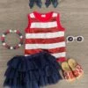 Striped Sequin Tutu Skirt Set -Children's boutique clothing IMG 6588 Edit