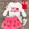"Hey Sugar" Pink Tutu Skirt Set 2 "Hey Sugar" Pink Tutu Skirt Set -Children's boutique clothing IMG 6663 Edit