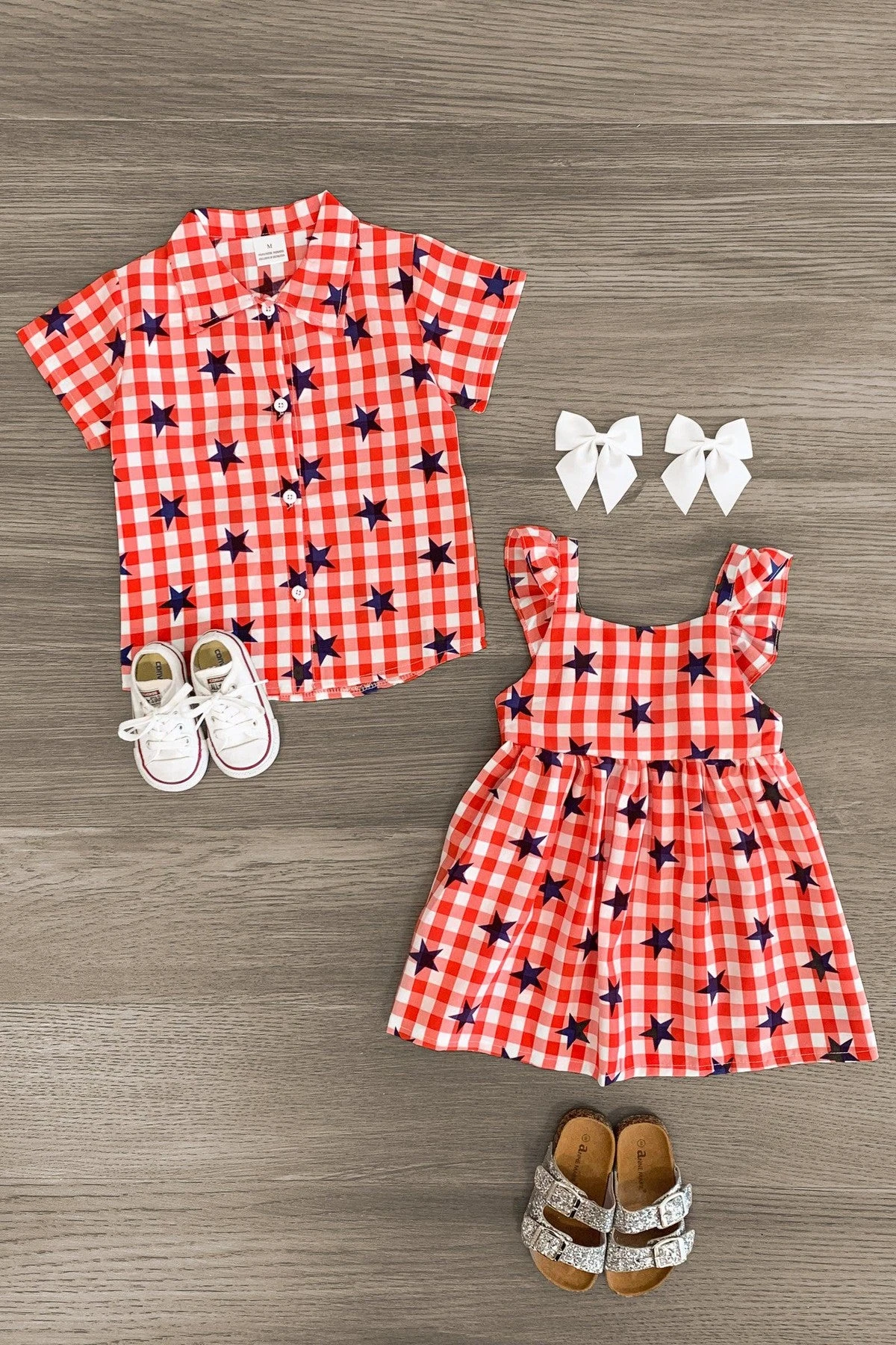 Gingham Star Top & Dress - Boy & Girl! 3 Gingham Star Top & Dress - Boy & Girl!