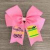 "Be The Brightest Crayon In The Box" Pink Bow -Children's boutique clothing IMG 6808 Edit