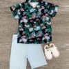 Tropical Flamingo Button Down Short Set 2 Tropical Flamingo Button Down Short Set -Children's boutique clothing IMG 6817 Edit 2