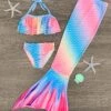 Multi-Color Mermaid Swimsuit Set - INCLUDES TOP, BOTTOM & TAIL -Children's boutique clothing IMG 6835 Edit