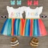 "Best Friends" Glitter Rainbow Tutu Dress 1 "Best Friends" Glitter Rainbow Tutu Dress -Children's boutique clothing IMG 6945 Edit