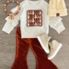 "Gobble" Bell Bottom Set -Children's boutique clothing IMG 6950 Edit