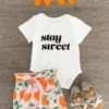 "Stay Sweet" Peach Onesie Set -Children's boutique clothing IMG 6996 Edit f8be61e2 c975 4809 b4cb 19281377183c