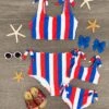 Mom & Me - Red White & Blue Striped Bikini 1 Mom & Me - Red White & Blue Striped Bikini -Children's boutique clothing IMG 7141 Edit