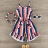 All American Stars & Stripes Romper -Children's boutique clothing IMG 7210 Edit