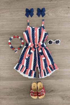 All American Stars & Stripes Romper
