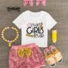 "Smart Girls Rule" Pink Sequin Short Set -Children's boutique clothing IMG 7317 Edit
