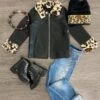 Black Cheetah Faux Fur Leather Jacket 2 Black Cheetah Faux Fur Leather Jacket -Children's boutique clothing IMG 7318 Edit