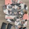 Mom & Me - Gray & Pink Southwestern Shacket