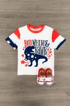 "Red White & Rawr" T-Rex T-Shirt