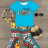 "Just Pray" Turquoise Bell Bottom Set 2 "Just Pray" Turquoise Bell Bottom Set -Children's boutique clothing IMG 7447 Edit