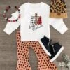 "Merry Christmas" Cheetah Bell Bottom Set -Children's boutique clothing IMG 7484 Edit ccd37000 b39a 4d77 b9e2 97538bc5f965