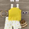 White Crocheted Daisy Short Set -Children's boutique clothing IMG 7636 Edit