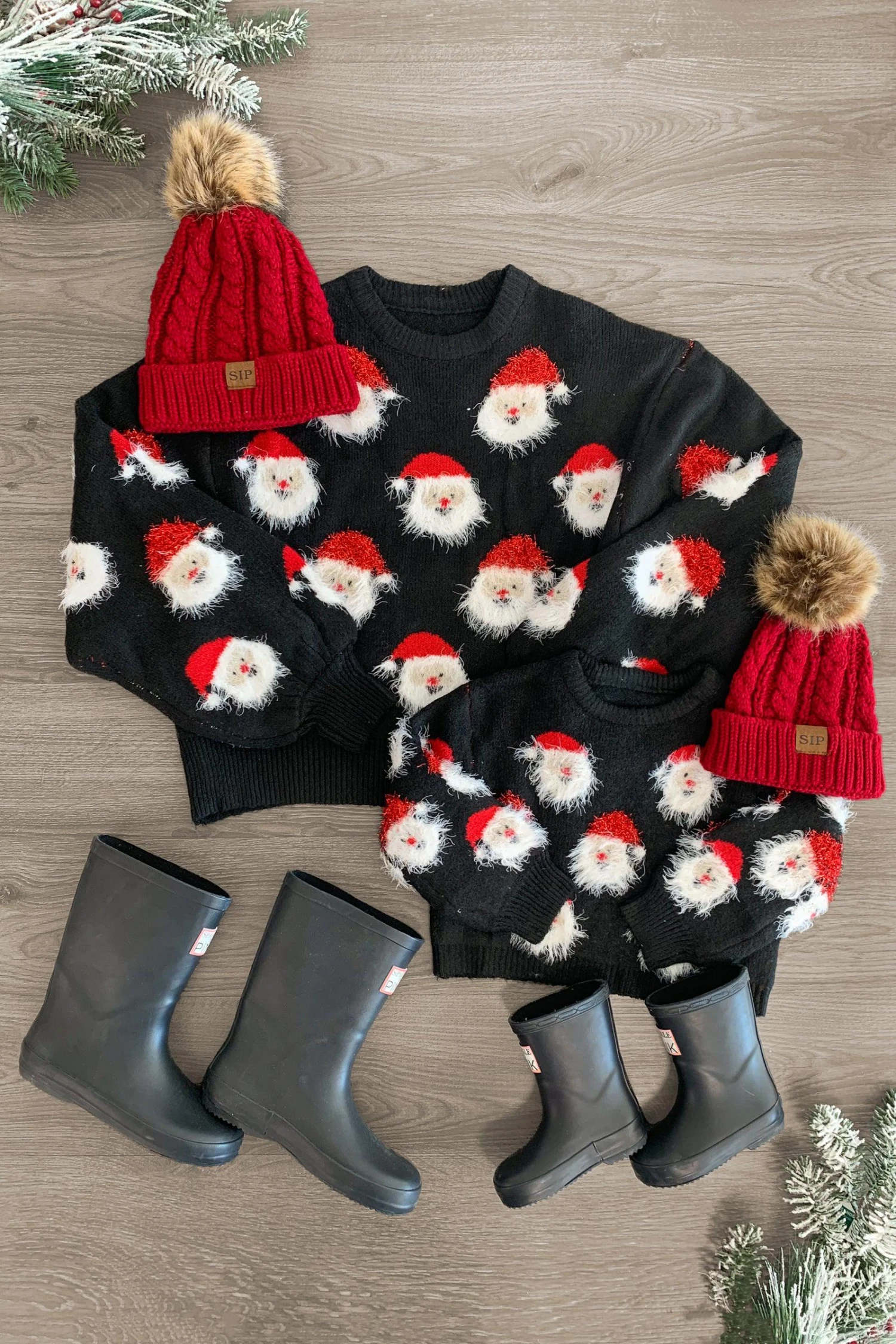 Mom & Me - Fuzzy Happy Santa Sweater 3 Mom & Me - Fuzzy Happy Santa Sweater