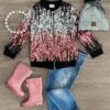 Black & Pink Sequin Bomber Jacket 1 Black & Pink Sequin Bomber Jacket -Children's boutique clothing IMG 7893 Edit