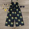 Black Sunflower Jumpsuit -Children's boutique clothing IMG 7994 Edit
