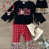 "Jolly" Fringe Bell Bottom Set -Children's boutique clothing IMG 8081 Edit 63fce18c 42a4 4084 9d35 1029e716a187