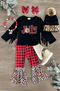 "Jolly" Fringe Bell Bottom Set