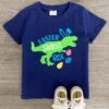 "Easter Saurus Rex" Navy T-Shirt -Children's boutique clothing IMG 8087 Edit
