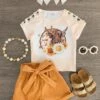 Floral Cow Corduroy Short Set -Children's boutique clothing IMG 8127 Edit