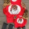 Mom & Me - Sequined Cheetah Santa Top -Children's boutique clothing IMG 8161 Edit 2