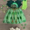 "Chasing Rainbows" Shamrock Tutu Dress -Children's boutique clothing IMG 8177 Edit