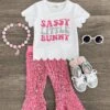 "Sassy Little Bunny" Pink Sequin Bell Bottom Set 1 "Sassy Little Bunny" Pink Sequin Bell Bottom Set -Children's boutique clothing IMG 8210 Edit