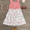 Striped Baseball Heart Dress -Children's boutique clothing IMG 8323 Edit
